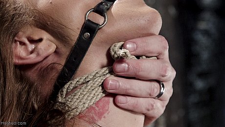 Brunette geek Roxanne Rae gets bound, caned and toyed by a nasty dom - Image 3 of 21  in Pussy category   featuring Roxanne Rae 