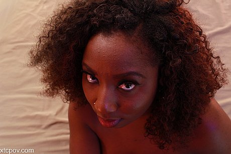 Kinky ebony fatty rims a white stud after having some POV hardcore sex - Image 4 of 20  in Cumshot category   featuring Luxury Amore 