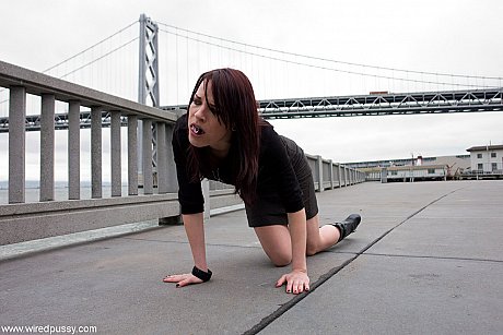 Femdom Princess Donna makes her sex slave eat her panties & crawl in public - Gallery #10223