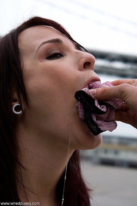 Femdom Princess Donna makes her sex slave eat her panties & crawl in public - Image 11 of 20  in Lesbian category   featuring Dana DeArmond, Princess Donna 