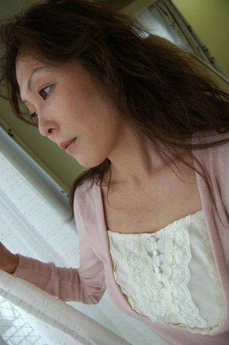 Brunette oriental granny Masako Suzuki reveals her giant juggs and nice booty - #1147468
