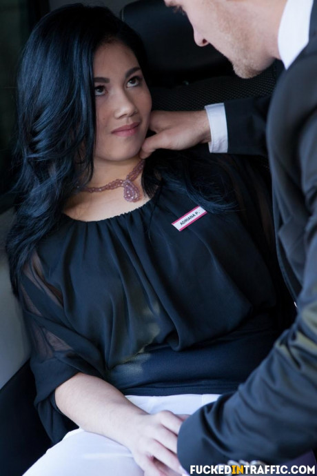 Charming fresh teenie Czech Adriana P strokes & bangs her driver in the backseat - #140381