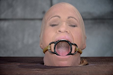 Blondie female Simone Sonay is rendered helpless in a basement vault - Image 11 of 16  in Pussy category   featuring Simone Sonay 
