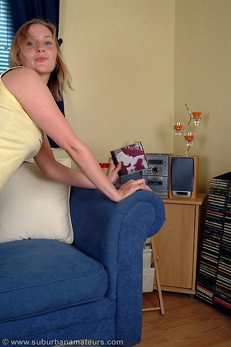 European teenie with nice boobies Tabbi flaunts her curves on a couch - Image 1 of 20  in Skirt category   featuring All Ruth 
