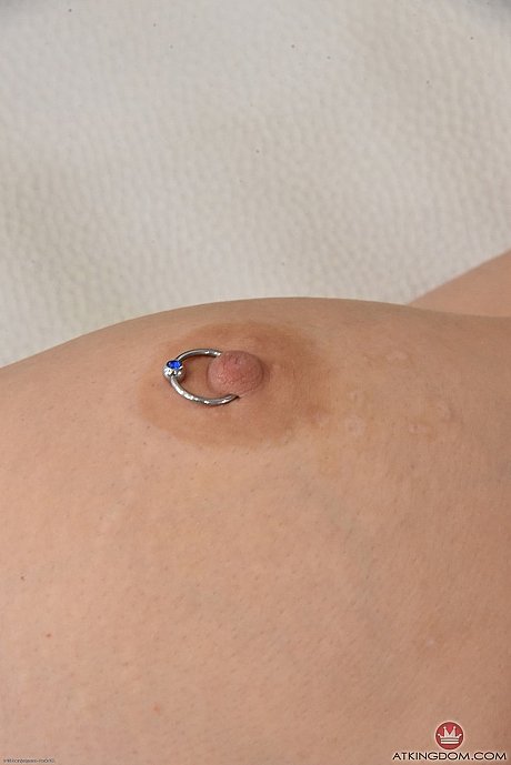 American babe in glasses Norah Nova shows her pierced vagina & flips the finger - Image 21 of 21  in Big Clit category   featuring Norah Nova 