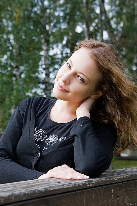 Young with natural tits Nikia A flaunts her hot behind and shaved muff in a solo - Image 20 of 20  in Pussy category   featuring Nikia A 