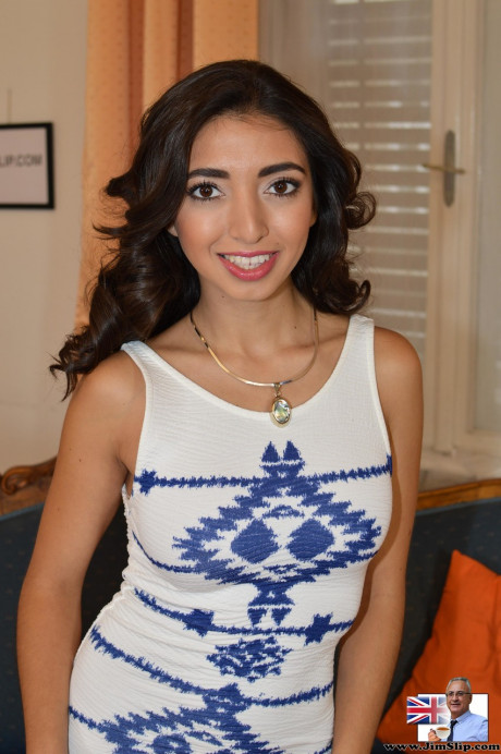 Thin hispanic Frida Sante strips & displays her hot ass tits and twat - 1 of 20  Latina   featuring Frida Sante 