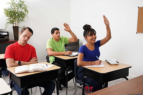 Black teacher with big boobs Diamond Jackson screws her white student - Image 1 of 21  in Feet category   featuring Justin Hunt, Diamond Jackson 