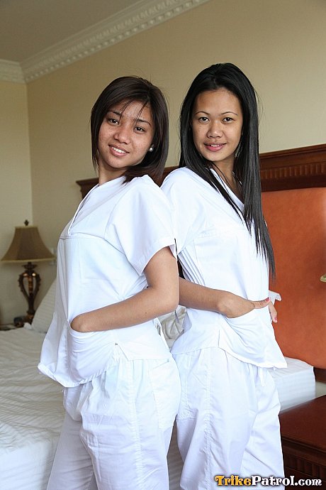 Sexy Filipinas Joanna and Joy enjoy a POV fuck and give a hot double bj - Image 2 of 21  in Pussy category   featuring Joanna Mendez 
