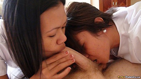 Sexy Filipinas Joanna and Joy enjoy a POV fuck and give a hot double bj - Image 14 of 21  in Pussy category   featuring Joanna Mendez 