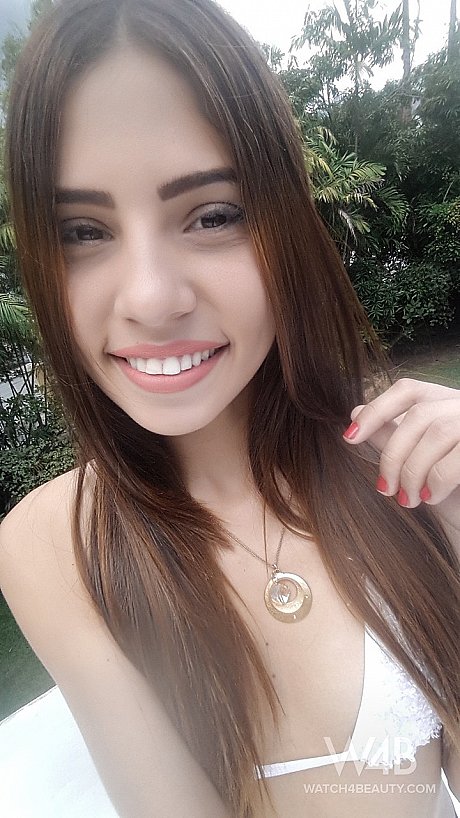 Pretty latina Mily Mendoza exposes her adorable round butt and masturbates - Image 2 of 20  in Big Clit category   featuring Mily Mendoza 