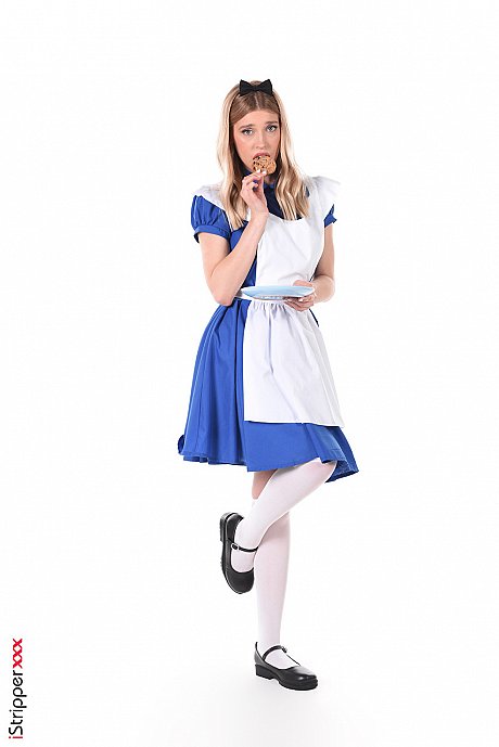 Fine blonde Freya Mayer takes off her uniform before toying her nice twat - Image 4 of 15  in Dildo category   featuring Freya Mayer 
