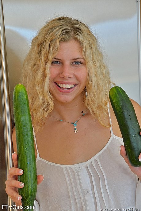 Curly haired glamour babe Lila masturbates with a veggie in the galley - Image 11 of 20  in Masturbation category   featuring Addison Belgium 