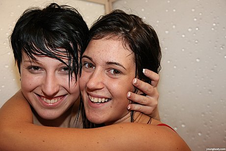 Teen with monstrous tits Nicoletta H fingers her hot lesbian friend in the shower - Image 20 of 21  in Lesbian category   featuring Nicoletta H, Betty K 