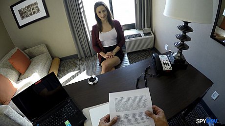 Busty Czech stunner Ashley Adams licks a throbbing dong and fucks it in POV - Image 2 of 21  in Teen category   featuring Tony, Ashley Adams 