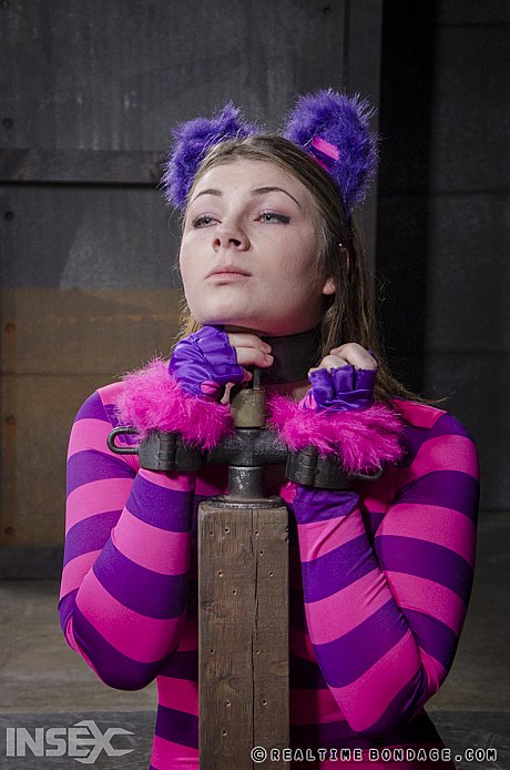 Sexy lady girl woman Harley Acefinds herself suspended by ropes while in a cage - Image 5 of 15  in Lesbian category   featuring Harley Ace 