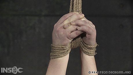 Sexy lady girl woman Harley Acefinds herself suspended by ropes while in a cage - Image 10 of 15  in Lesbian category   featuring Harley Ace 