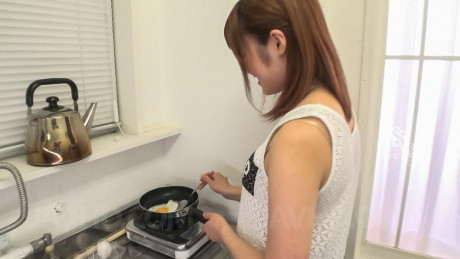 Yumi Maeda oriental doll gets sperm in mouth after cooking breakfast - #569469