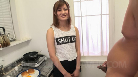 Yumi Maeda oriental doll gets sperm in mouth after cooking breakfast - #569471