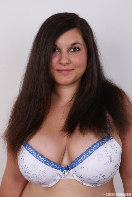 Overweight brunette Lucie undresses to fulfill dreams of becoming a undressed model - #246517
