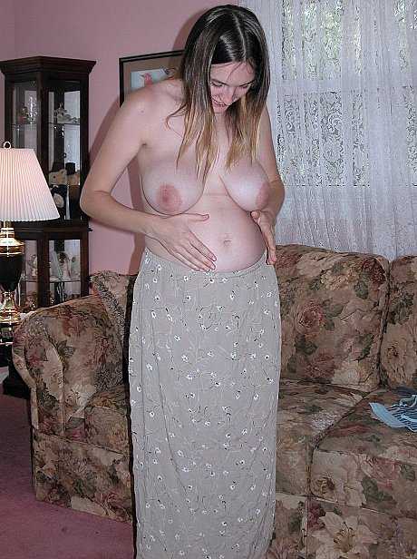 Ravishing sweet pregnant teenie Natalie strips & spreads her pink snatch on the couch - Image 6 of 20  in Pussy category   featuring Natalie 