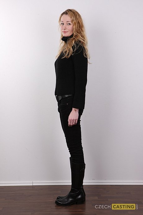 Fair skinned amateur Barbora takes a chair for a closeup of her twat - Image 3 of 20  in Tiny Tits category   featuring Barbora 