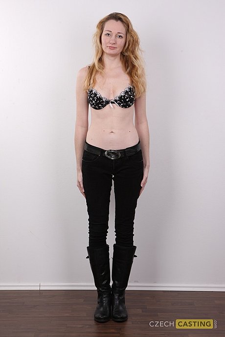 Fair skinned amateur Barbora takes a chair for a closeup of her twat