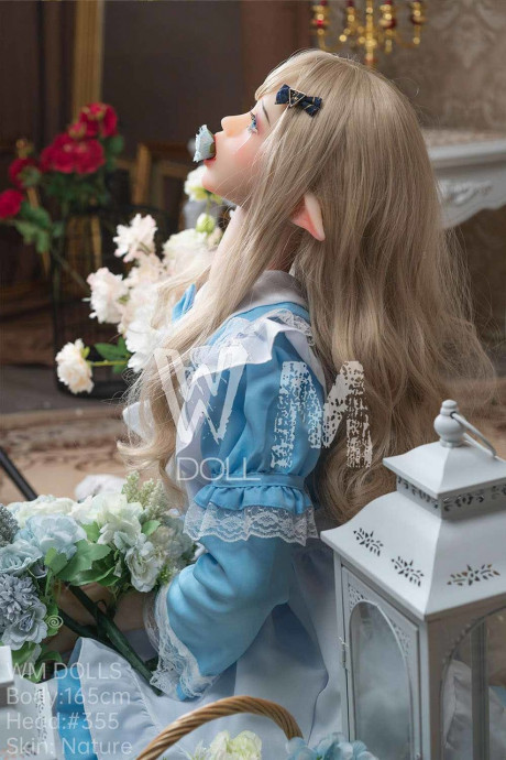 Pretty elf sex doll Hathorne posing in a sweet lovely dress, leggings and heels - #88643