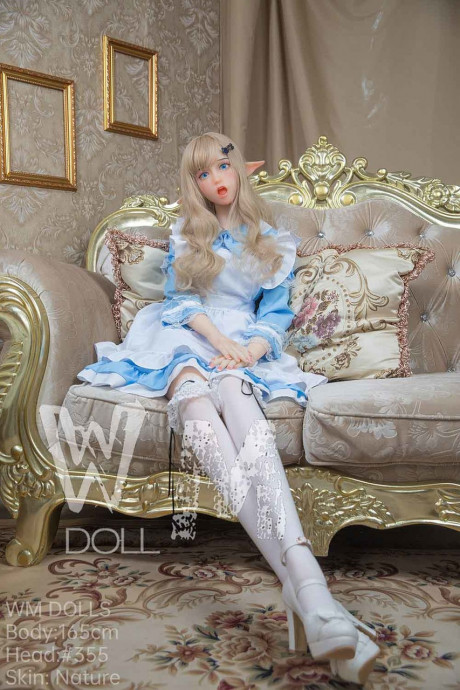 Pretty elf sex doll Hathorne posing in a sweet lovely dress, leggings and heels - #88650