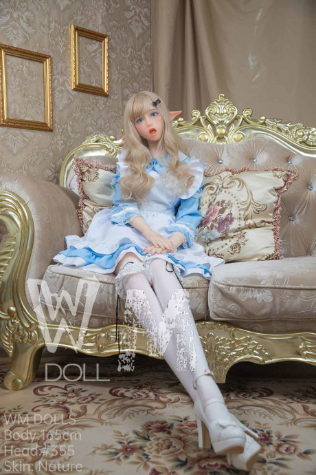 Pretty elf sex doll Hathorne posing in a sweet lovely dress, leggings and heels - #88657