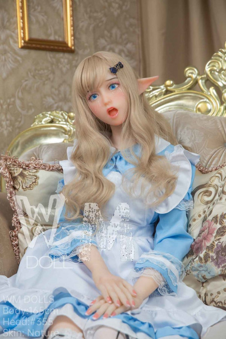 Pretty elf sex doll Hathorne posing in a sweet lovely dress, leggings and heels - #88658