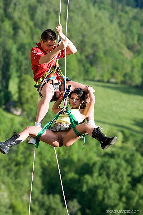 Hot chinese mountain climber swallows her guide's hard to get rescued - Image 6 of 16  in Outdoor category   featuring Lady Mai 
