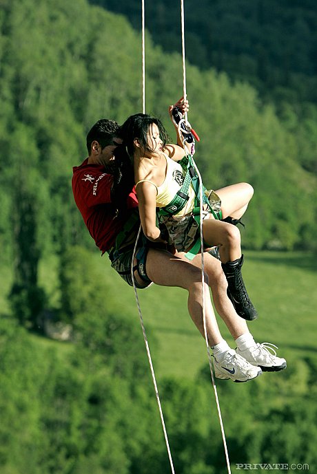 Hot chinese mountain climber swallows her guide's hard to get rescued - Image 10 of 16  in Outdoor category   featuring Lady Mai 