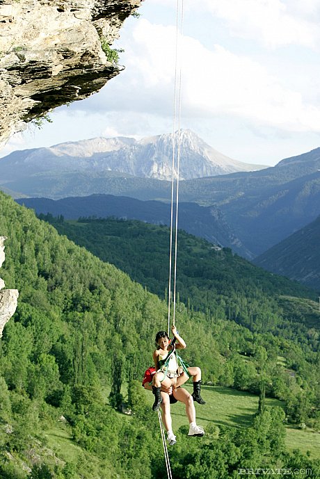 Hot chinese mountain climber swallows her guide's hard to get rescued - Image 14 of 16  in Outdoor category   featuring Lady Mai 