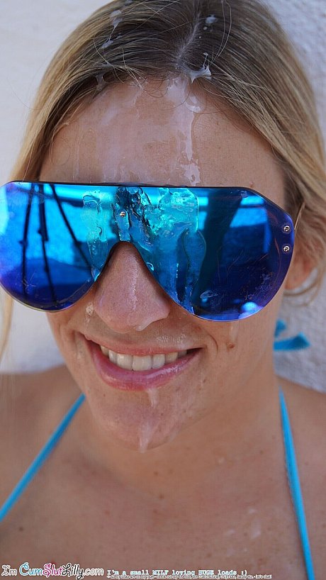 Yellow-haired MILF wears sunglasses while taking cumshots on her face and cunt - Image 3 of 10  in Pussy category  