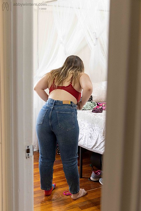 Chubby amateur Paige E shows off her backside while getting dressed - Image 11 of 20  in Amateur category   featuring Paige E 