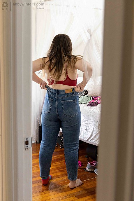 Chubby amateur Paige E shows off her backside while getting dressed - Image 12 of 20  in Amateur category   featuring Paige E 