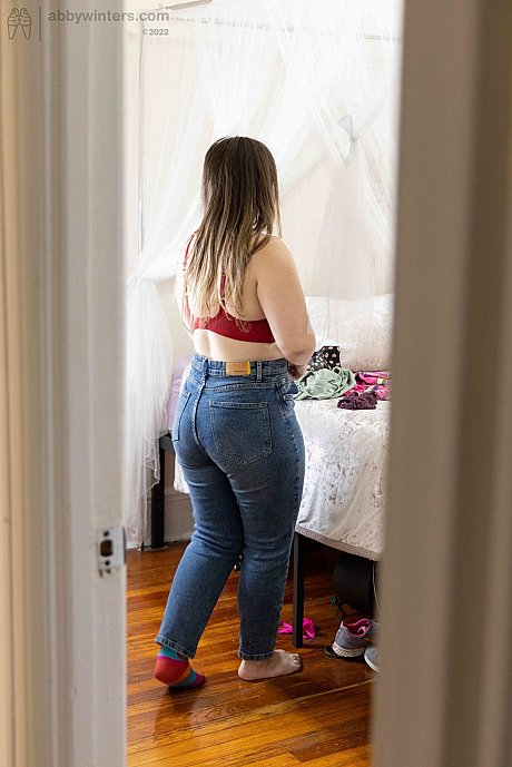 Chubby amateur Paige E shows off her backside while getting dressed - Image 13 of 20  in Amateur category   featuring Paige E 