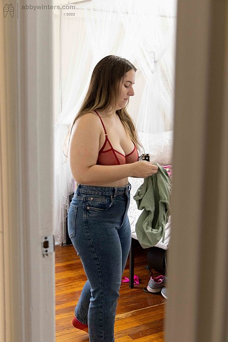 Chubby amateur Paige E shows off her backside while getting dressed - Image 14 of 20  in Amateur category   featuring Paige E 