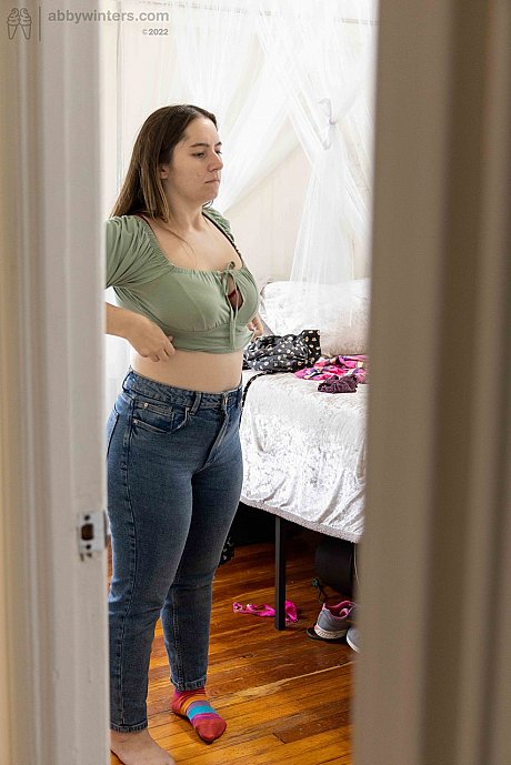 Chubby amateur Paige E shows off her backside while getting dressed - Image 20 of 20  in Amateur category   featuring Paige E 