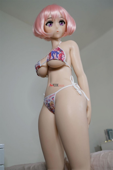 Horny thin sex doll with gigantic blue eyes Shiaori flaunts her huge titties - #912276