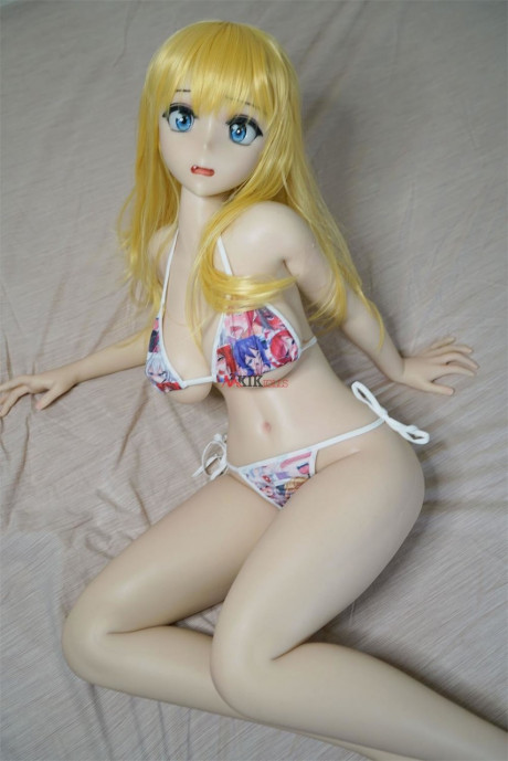 Horny thin sex doll with gigantic blue eyes Shiaori flaunts her huge titties - #912281