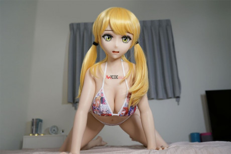 Horny thin sex doll with gigantic blue eyes Shiaori flaunts her huge titties - #912284
