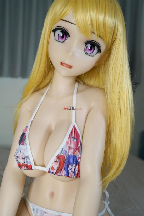 Horny thin sex doll with gigantic blue eyes Shiaori flaunts her huge titties - #912286
