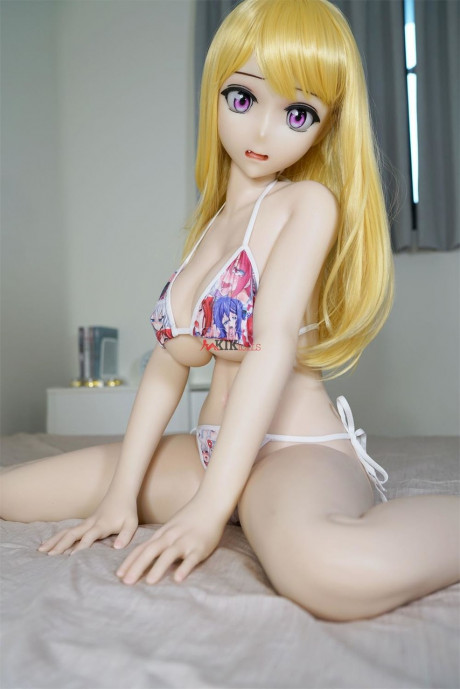 Horny thin sex doll with gigantic blue eyes Shiaori flaunts her huge titties - #912288