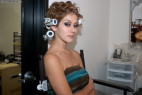 Stunning chick Felony dresses in red fishnet to show off her big fake tits - Image 7 of 16  in Babe category   featuring Ryan Madison, Kelly Madison, Felony 