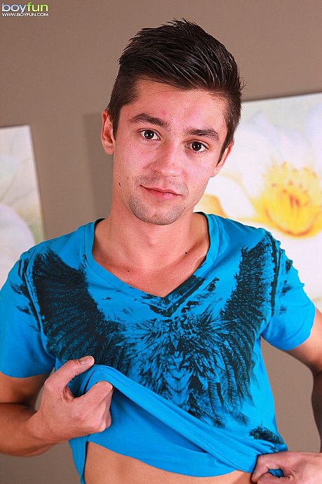 Solo hubby boy in swim trunks jerks on his long dick until it busts - Image 2 of 21  in Gay category  