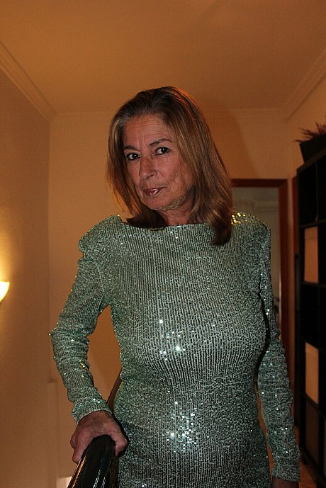 Older skank chick Marta Style models a sexy bodystocking before getting naked - Image 8 of 16  in Pussy category   featuring Marta Style 