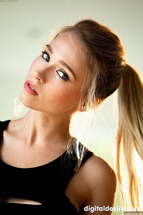 Thin babe Riley Anne shows off her small titties & spreads her shaved twat - Image 4 of 20  in Model category   featuring Riley Anne 