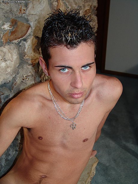 Slender gay dude Bobby flaunts his chunky boner and poses undressed in a solo - Image 16 of 21  in Gay category  